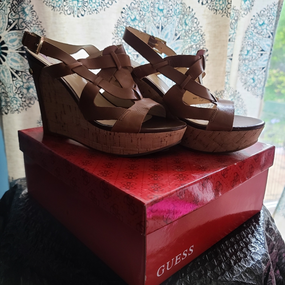 Tan Wedge Shoes